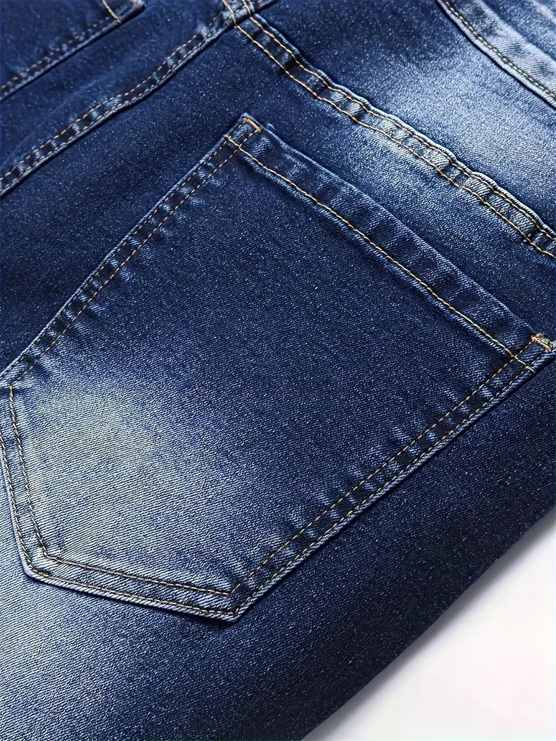 Riding Motorcycle Mens Pants Hip Hop Ripped Skinny Jeans Breathable Casual Fashion Blue Denim Trousers Streetwear Men Clothing
