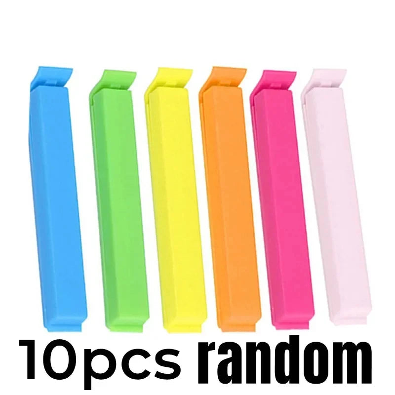 10-100pcs Plastic Food Bag Clips Sealer Clamp Kitchen Tool Portable Storage Seal Sealing Clip for Bag Sealing Accessories