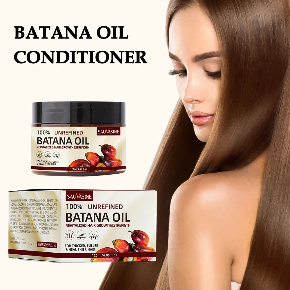 100% Natural Batana Oil Batana Butter Hair Mask Treatment Deep Conditioner for Dry Damaged Hair and Growth Nourishing & Smooth