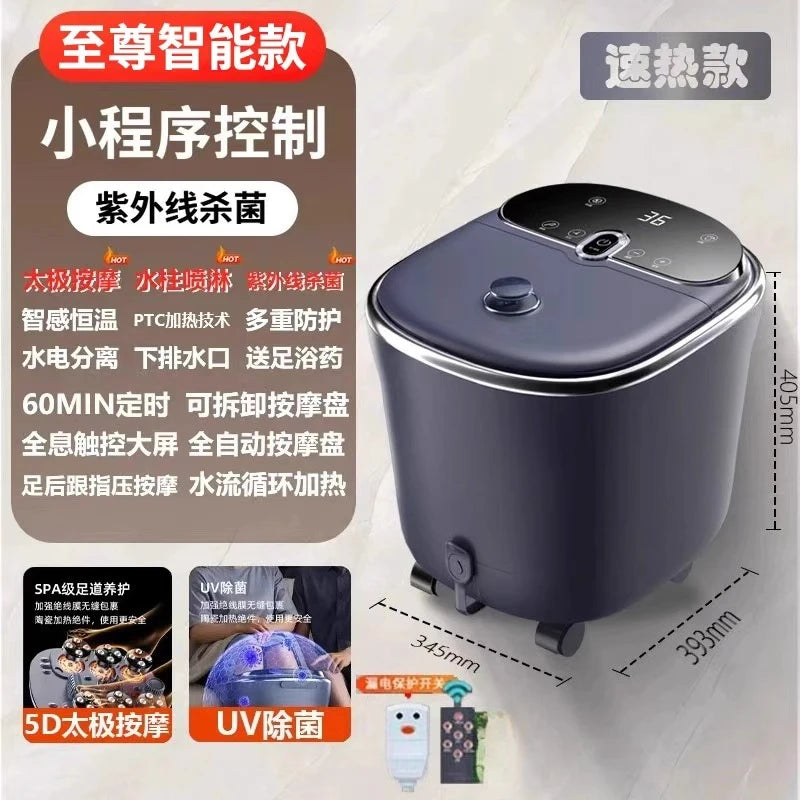Foot Bath Electric Automatic Foot Spa with Massage Deep Footbath Machine for Home Use Constant Temperature Electric Foot Warmer