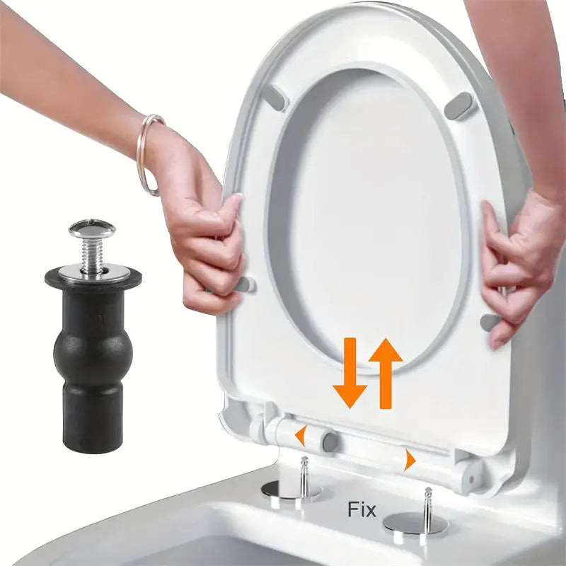 2/4pcs Expansion Screw Toilet Seat Top Fix Seat Hinge Hole Fixings Well Nut Screw Rubber Back To Wall Toilet Cover Accessories