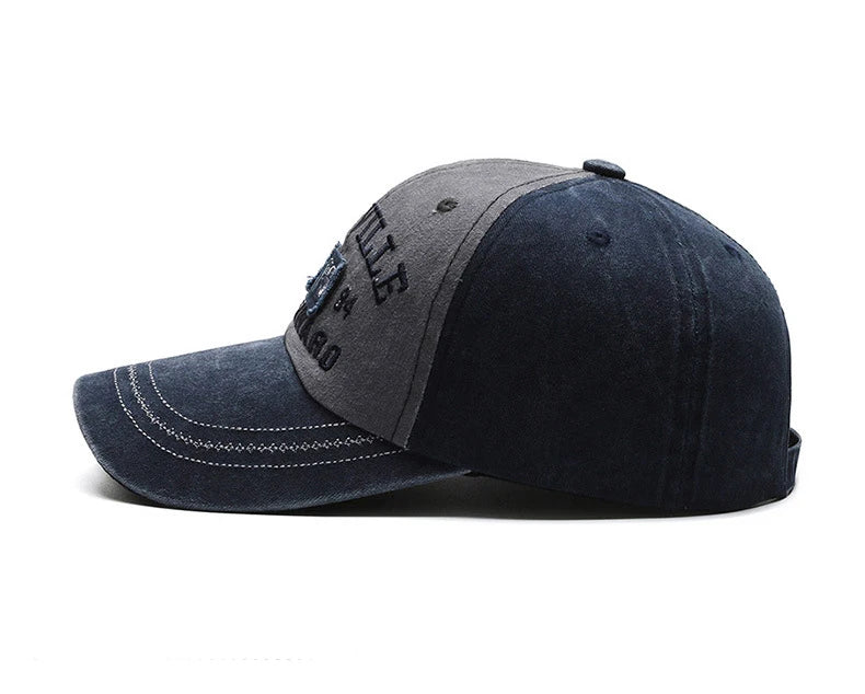 Four Seasons Men's Baseball Cap Casual Wash Embroidered Cap Curved Brim Bowler Sun Hat Official Website