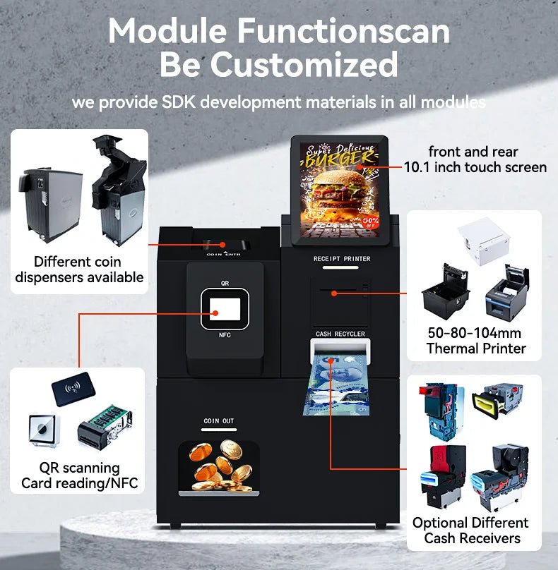 Laundromat Smart Cash Payment System Coin-operated Automatic Cash Register