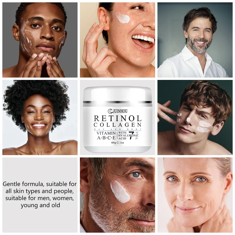 JUINHOU Collagen Moisturizing Cream Contains Vitamins A B C E Visibly Brighten and Smooth the Look of Uneven Vomplexion