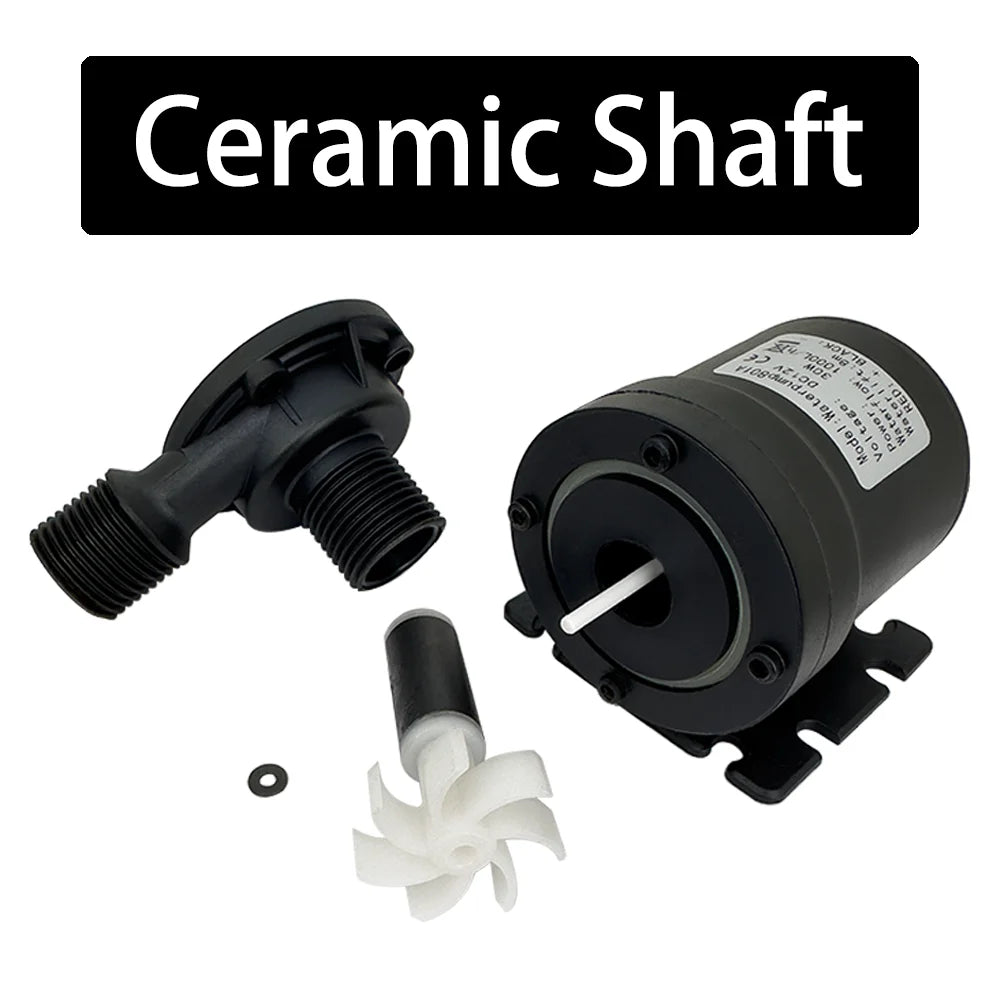 DC12V Brushless Motor Water Pump, DC24V 1000L/H, 8M Head 1/2" Submersible Pump, Fountain Water Heater, Shower Booster Pump, IP68