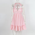 Sexy Strapless Floral  Waist Dress Cross-Border Elegant Cotton Blend Wrap Chest Style No Sleeve Summer New Arrival