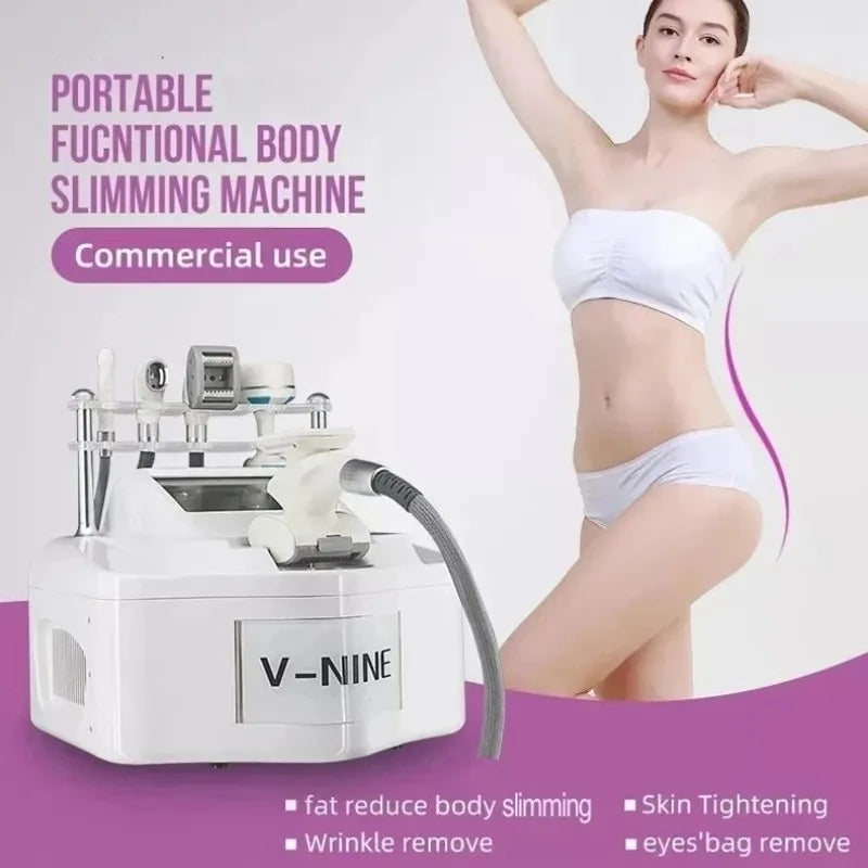 Portable V9 Vela Body Shape Weight loss Vacuum 85Kpa Cavitation Slimming Roller Shaping Massage Machine Fat Removal Face lift