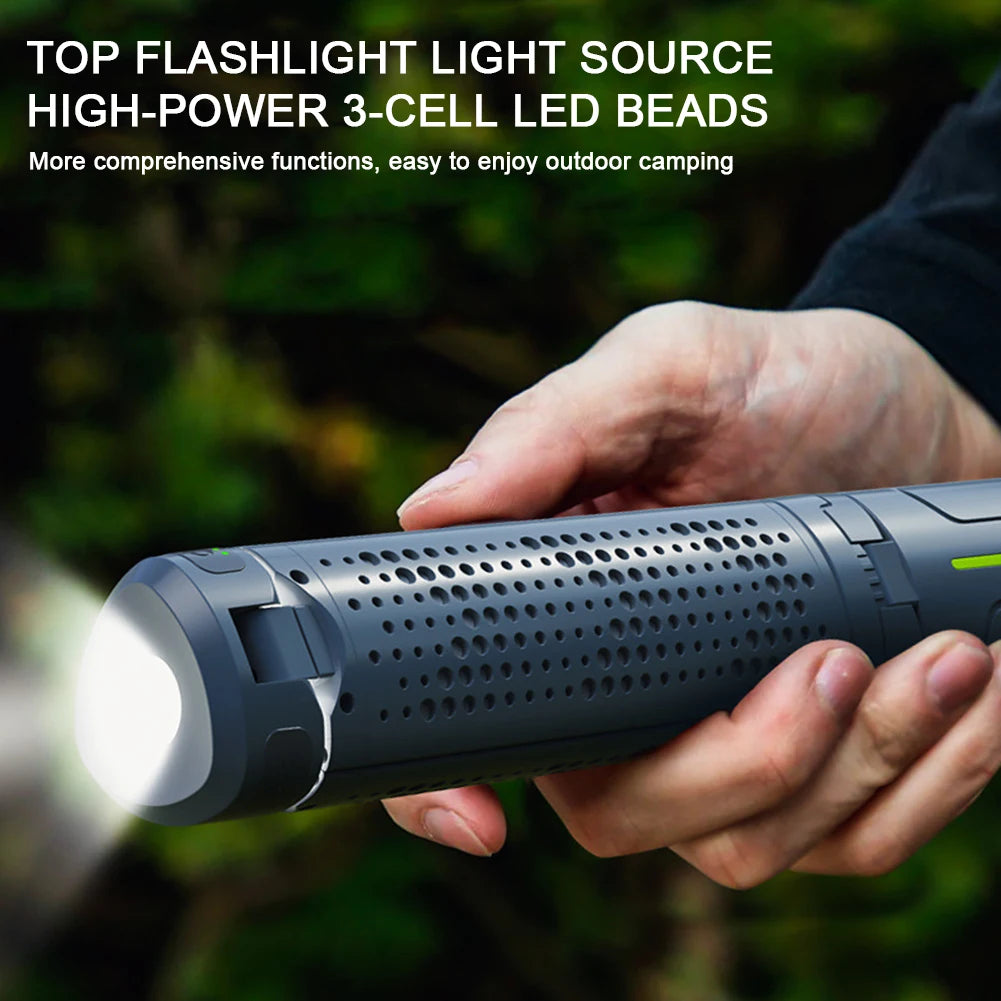 Camping Lantern Foldable Telescopic 720° Rotating 1000LM LED Flame Atmosphere 8000mAh IP44 Waterproof Type-C Charging