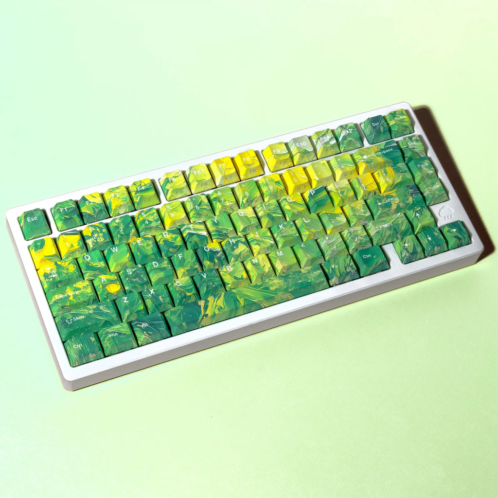 PBT Keycaps Dye Sub Double Shot  Cherry Keycap Custom Korean Spanish French German For Mechanical Keyboard Rainy75 Wooting Hi98