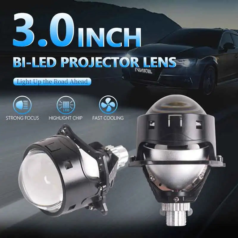 SANVI 3.0 Inch 26540LUX S07 Bi LED Projector Lens 110W H4 H7 9005 9006 Headlight Auto LED Light Car Accessory