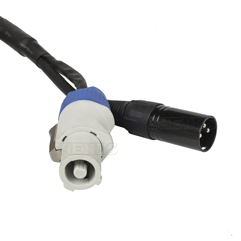 SHEHDS Powercon Plug And DMX Signal Line Connection 2/3 Meters Hand in Hand Cables Lighting Accessories For Stage DJ Disco