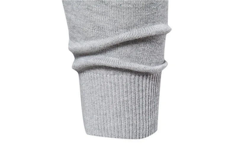 Pop European And American Young Men's Casual Knitted Sweater. New Autumn And Winter Style Striped Pullover Base Layer.