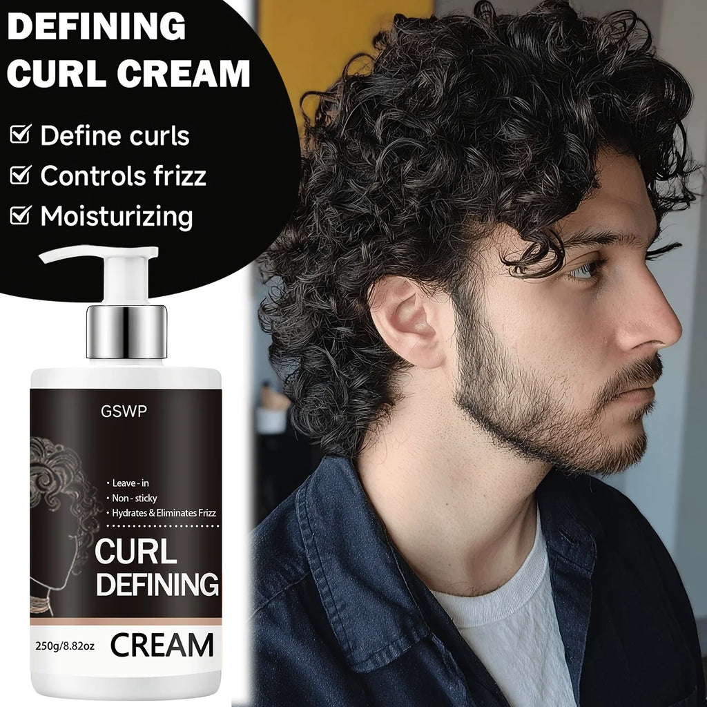 GSWP Men's Curl Moisturizing Cream, Provides Long-Lasting Curl Effects, Deep Moisturizing, Long-Lasting Curl Control. 250/500g