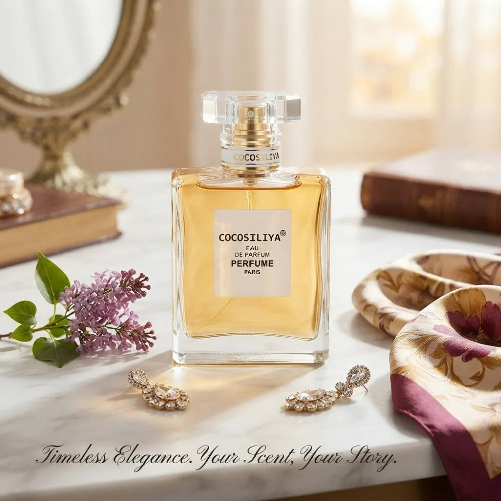 50ML COCOSILIYA EDP Perfume Golden Square Glass Bottle Long Lasting Woody Floral Scent Luxury Dating Gift For Woman