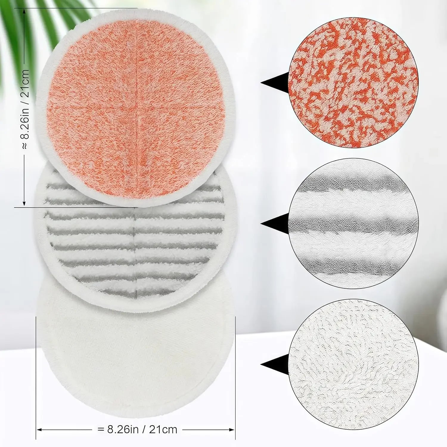 Replacement Mop Pads Fit for Bissell Spinwave 20399 23157 23159 2039A 2124A 20393 2039T 2039W 20391 20395 2307 2315A