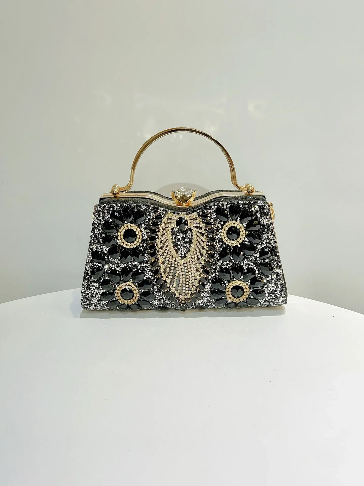 Rhinestone Women Evening Clutch Shiny Dinner Party Handbag Match For Dress Shoulder Crossbody Bag Cosmetic Phone Storage
