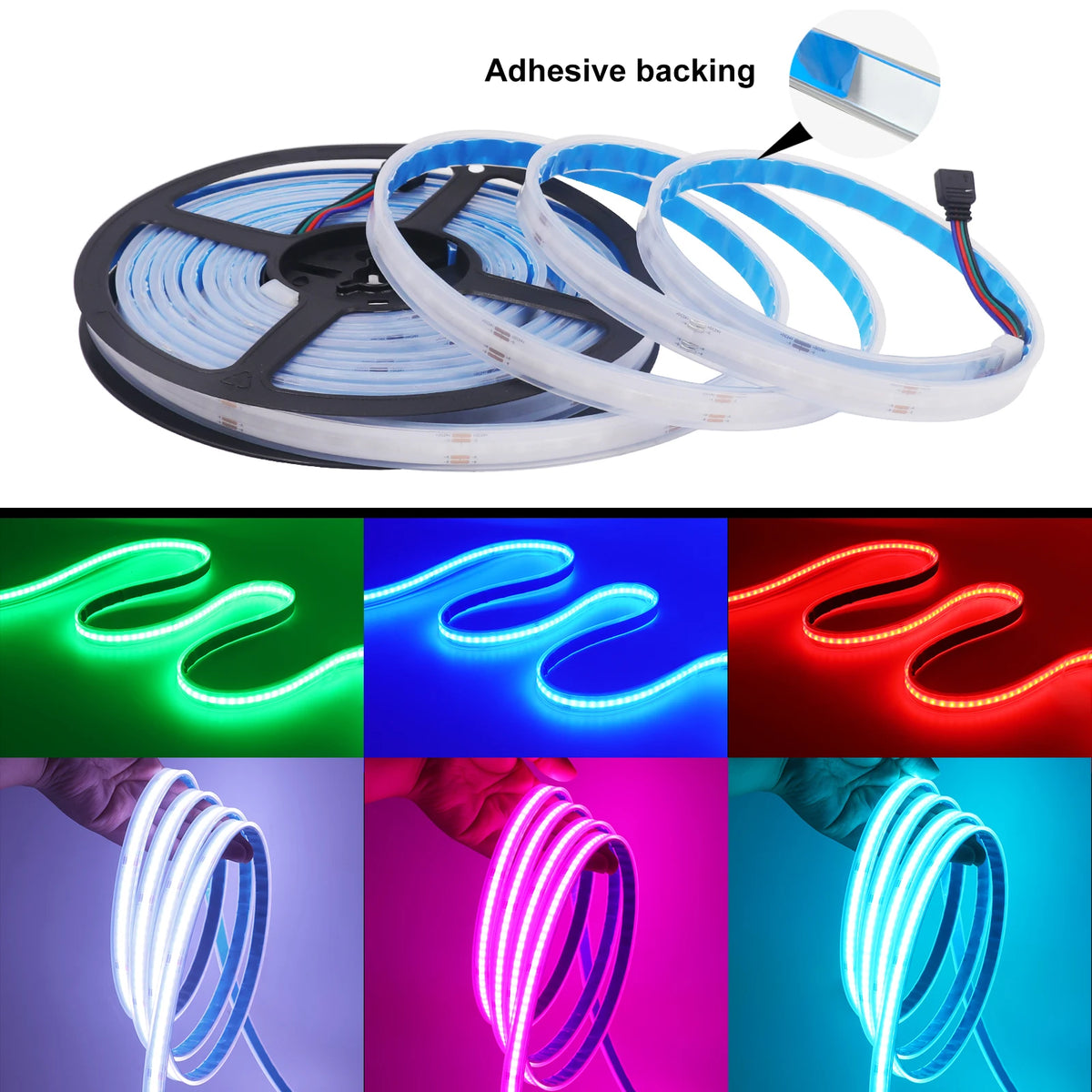 IP67 Waterproof IP21 RGB COB LED Strip DC 12V 24V 576 840LEDs/M TV BackLight Home Decoration Led Tape Diode Flexible Ribbon