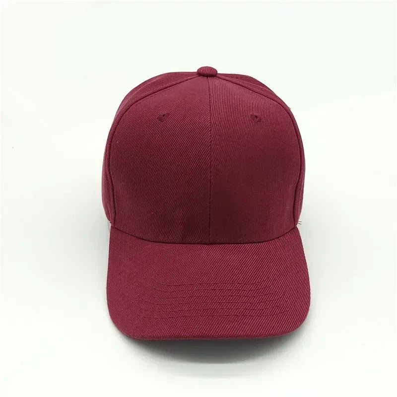 Adult solid acrylic baseball cap Curved visor hats Men women casual plain trucker cap Adjustable sun hats casquette  Dad hats