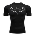 Bat Printed Men's Tight T-Shirt Running Compression Compression T Shirt Gym Fitness Jogging Short Sleeve Male Casual Shirt Tops