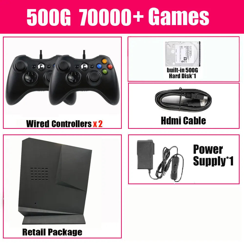 Mini PC Retro Game Box G3 Pro Dual System 99999+ Games 8G/16G RAM 2/4TB Intel Game Console for PS2 PS3 WiiU Wii GameCube Saturn