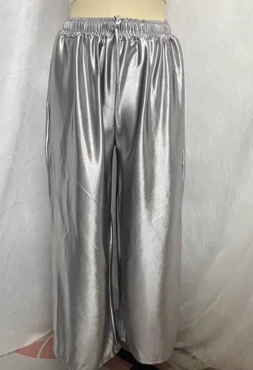Women's Drawstring Wide Leg Pants Casual Floor-Length Trousers Spring Summer New Fashionable Comfortable Fit