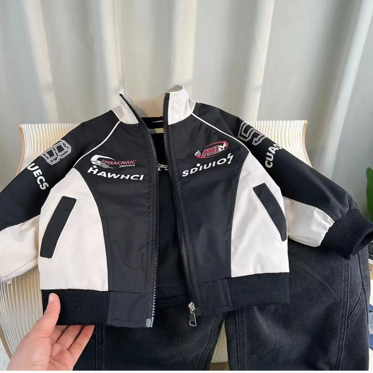 Boys' Outerwear Autumn Children's Cool And Handsome Motorcycle Suit 2026 New Stylish Baby Thin Jacket Trend