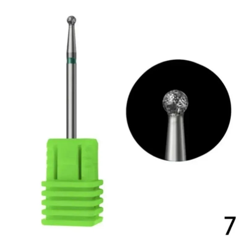 Flame Cone Cuticle Clean Nail Drill Bit 3/32'', Professional Safety Carbide Diamond Nail Bit Nail Cleaner for Cuticle Dead Skin