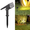 Solar Spotlights with Ground/Wall Mount, Auto ON/OFF LED Landscape Lighting for Garden Lawn Trees