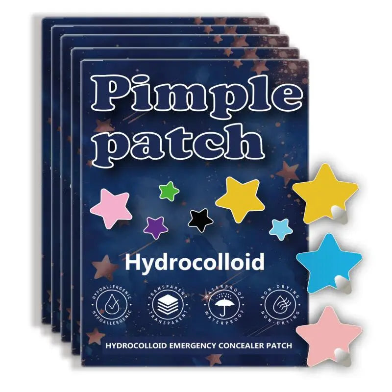 1400Pcs Star Shape Hydrocolloid Pimple Acne Patches Colorful Facial Skin Care Isolate Breathable Closed Acne Blemishes Cover