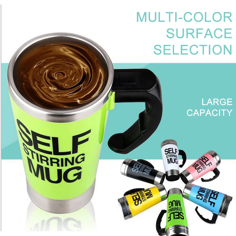 450ML Automatic Stirring Electric Mixing Cup Coffee Milk Self Stirring Mug Stainless Steel Thermal Smart Double Insulated Cup