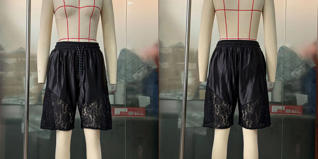 New Arrival Women's Drawstring Loose Casual Shorts Fashion Lace Splicing Sports Pants Summer Comfort Versatile Shorts Streetwear