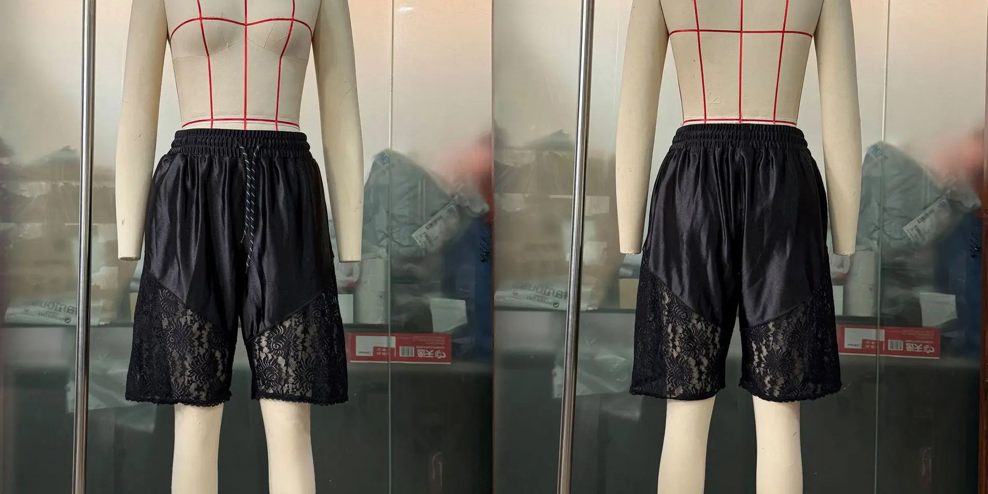 New Arrival Women's Drawstring Loose Casual Shorts Fashion Lace Splicing Sports Pants Summer Comfort Versatile Shorts Streetwear