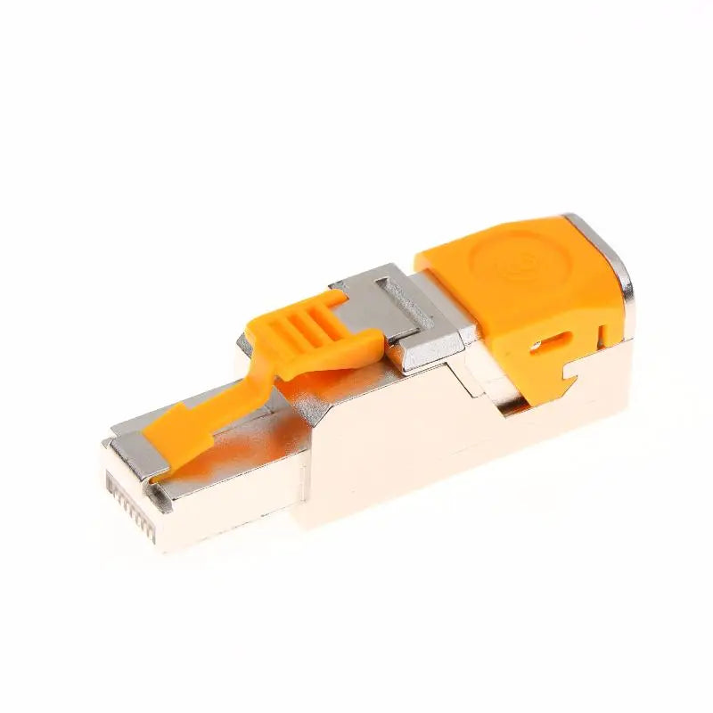 Metal RJ45 Cat8 Connector - 2000MHz 40Gbps Shielded Ethernet Plug for 22-24AWG LAN Cables, Easy Termination, Reusable ﻿