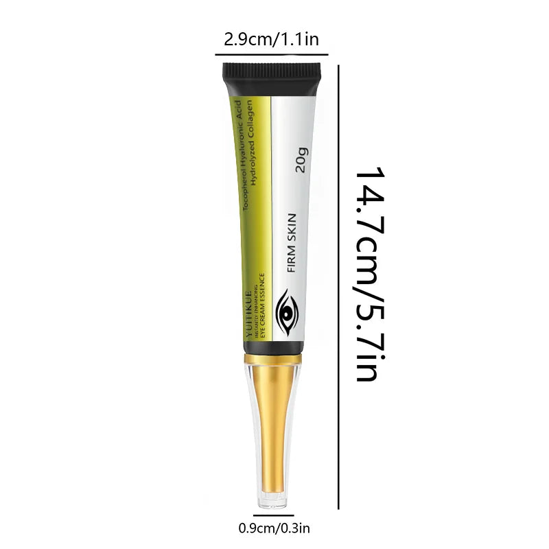 YUITIKUE Instant Firm Eye Cream 20g - with Hyaluronic Acid & Collagen, Deeply Moisturizes & Brightens Eyes