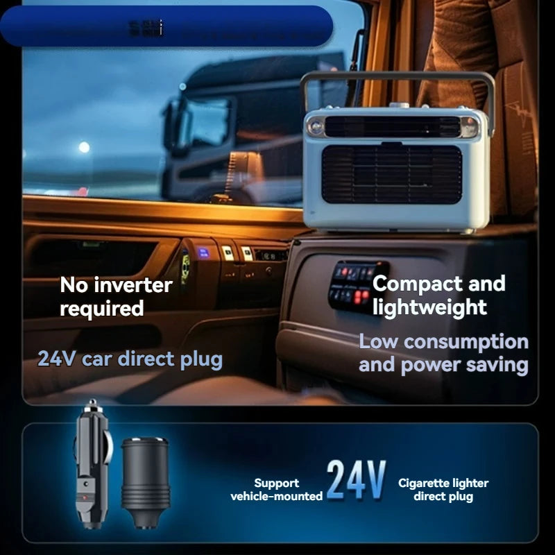 12V/24V Portable Inverter Air Conditioner Compressor Cooling for Truck Car RV Camping Outdoor Mini Ultra Compact High Efficiency