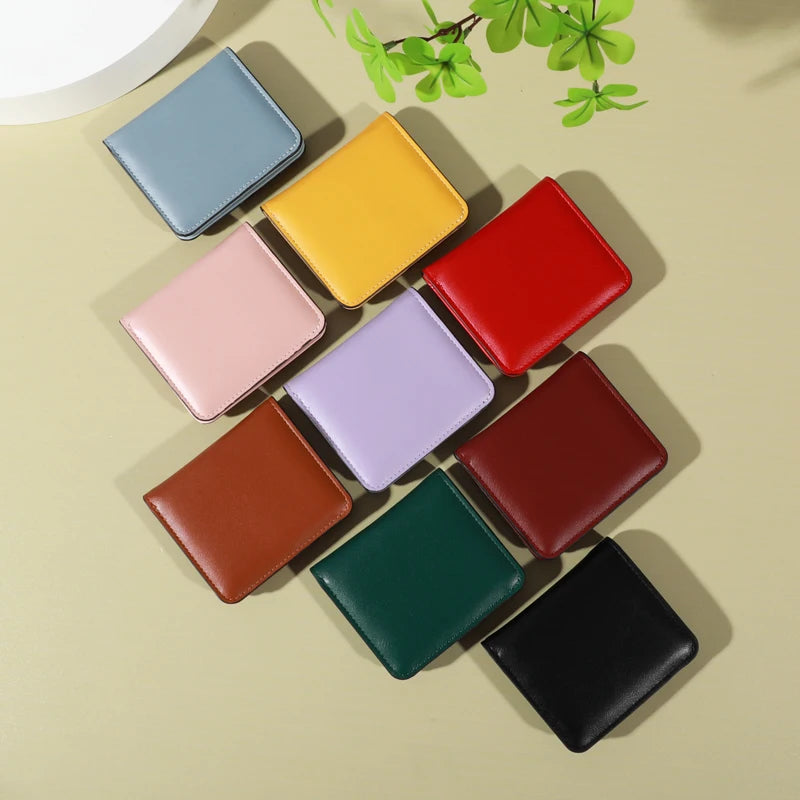PU Minimalist Wallet - Snap Closure, Zip Pocket, Multifunctional Credit Card Holder, Casual Unisex Bag for Daily Use with