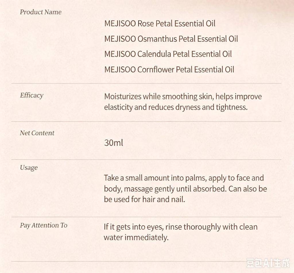 Natural Marigold & Rose Petal Essential Oil Body Massage Oil for Back Opening Therapy Facial Essence Hair Nourishing Care Oil