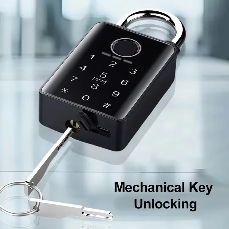 Tuya Smart Door Lock Fingerprint Padlock Password APP Card Key Unlock 7mm 10mm Smart Padlock Waterproof Electronic Lock