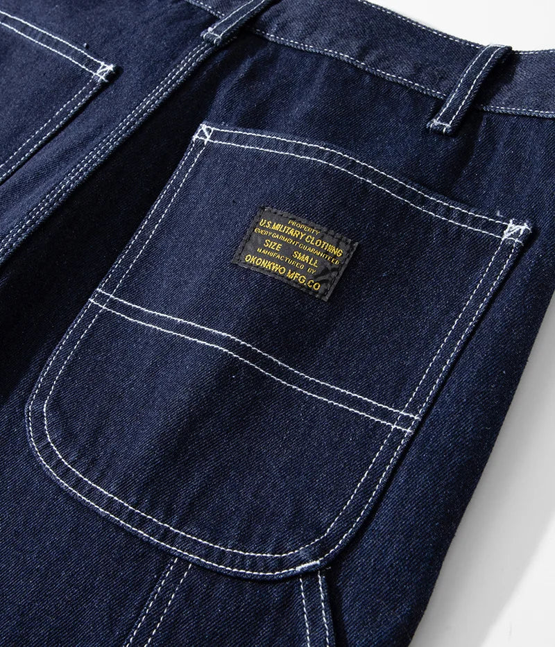 3903 Good Quality Striped Jeans For Man Multi Pockets Cargo Style Straight Casual Loose Trendy Streetwear Boyfriend Denim Pants