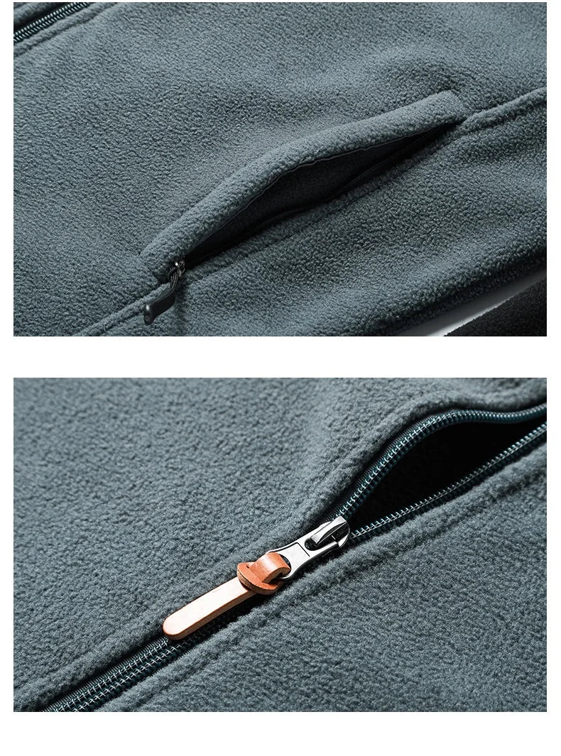Winter Fleece Jacket Men Warm Full Zipper Jackets Couple Fleece Hiking Coat Outdoor Tactical Windproof Mens Jacket Plus Size 9XL