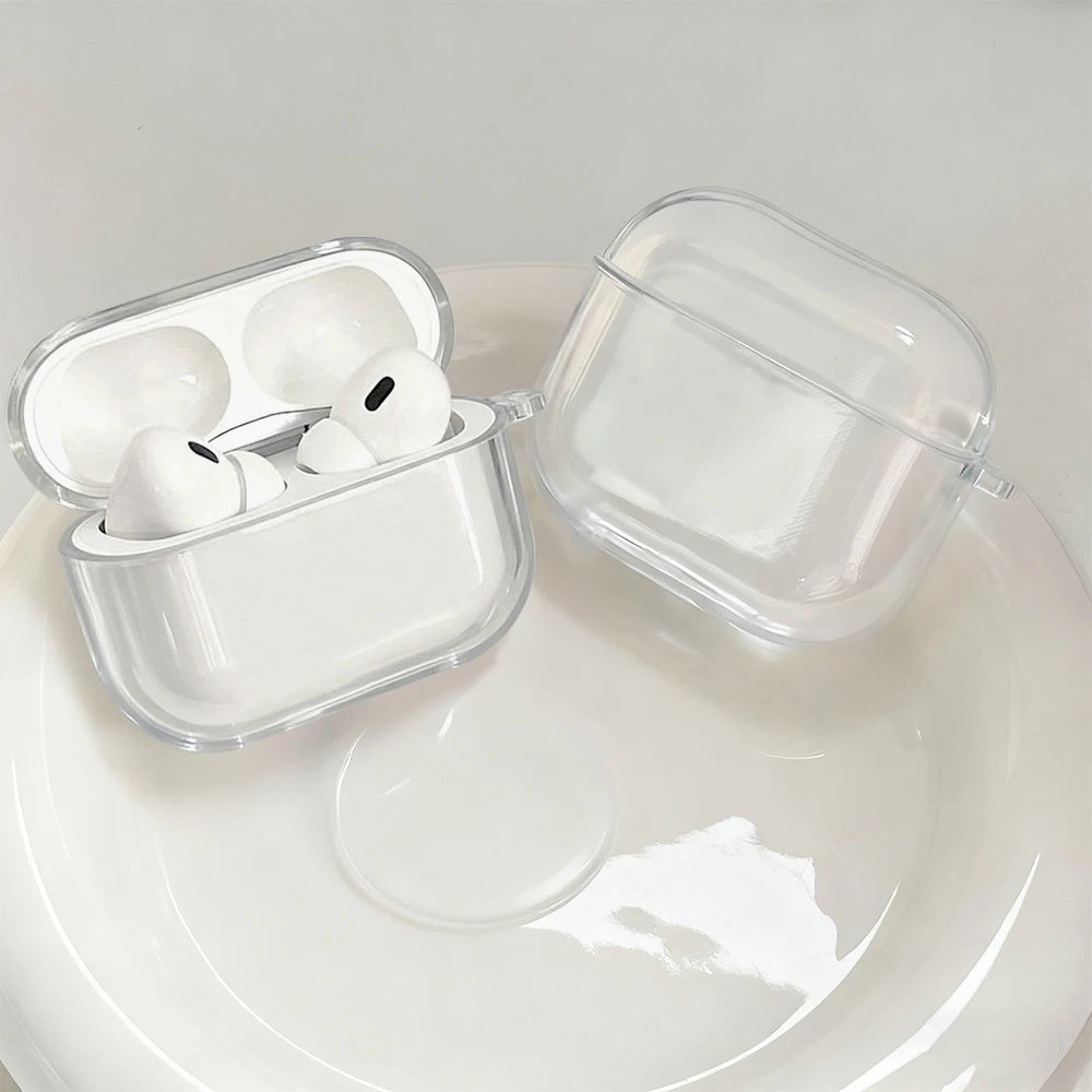 Clear Soft TPU Earphone Case For Airpods Pro 3 Pro 2 Pro Shockproof For Airpods 4 3 2 1 Bluetooth Wireless Earphone Cover Solid