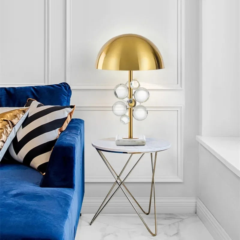 Nordic Creative LED Floor Lamp Colored Glass Ball Italian Designer Mushroom Lamp Living Room decoration Bedroom Reading Light