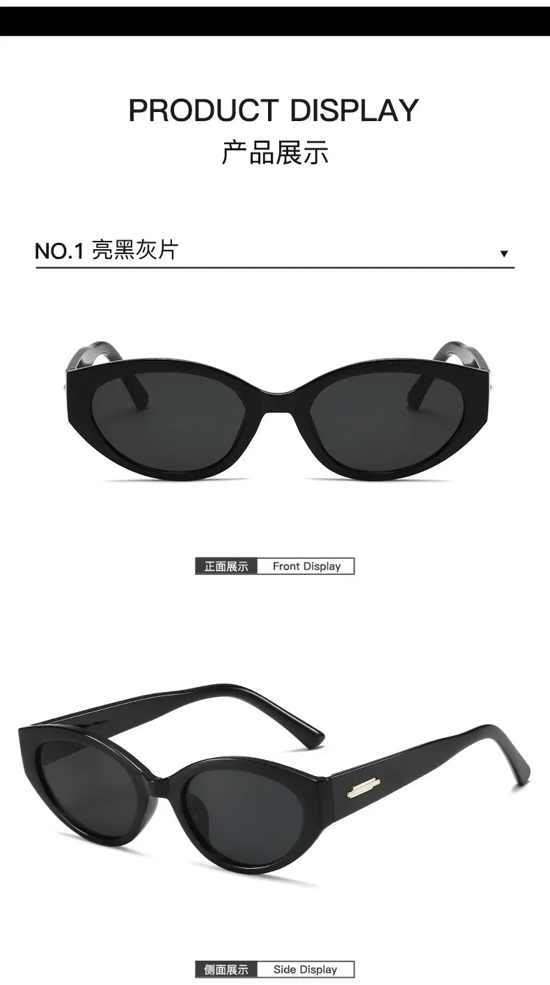 Small Oval Beautiful Sunglasses Women Men Brand Designer Fashion Sun Glasses Female Male Cool Punk Mirror Oculos De Sol