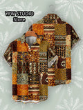 Retro Summer Shirts Short Sleeve Bohemian African Tribe 3D Print Shirts for Men 2025 Casual Hawaiian Beach Social Oversized Tops