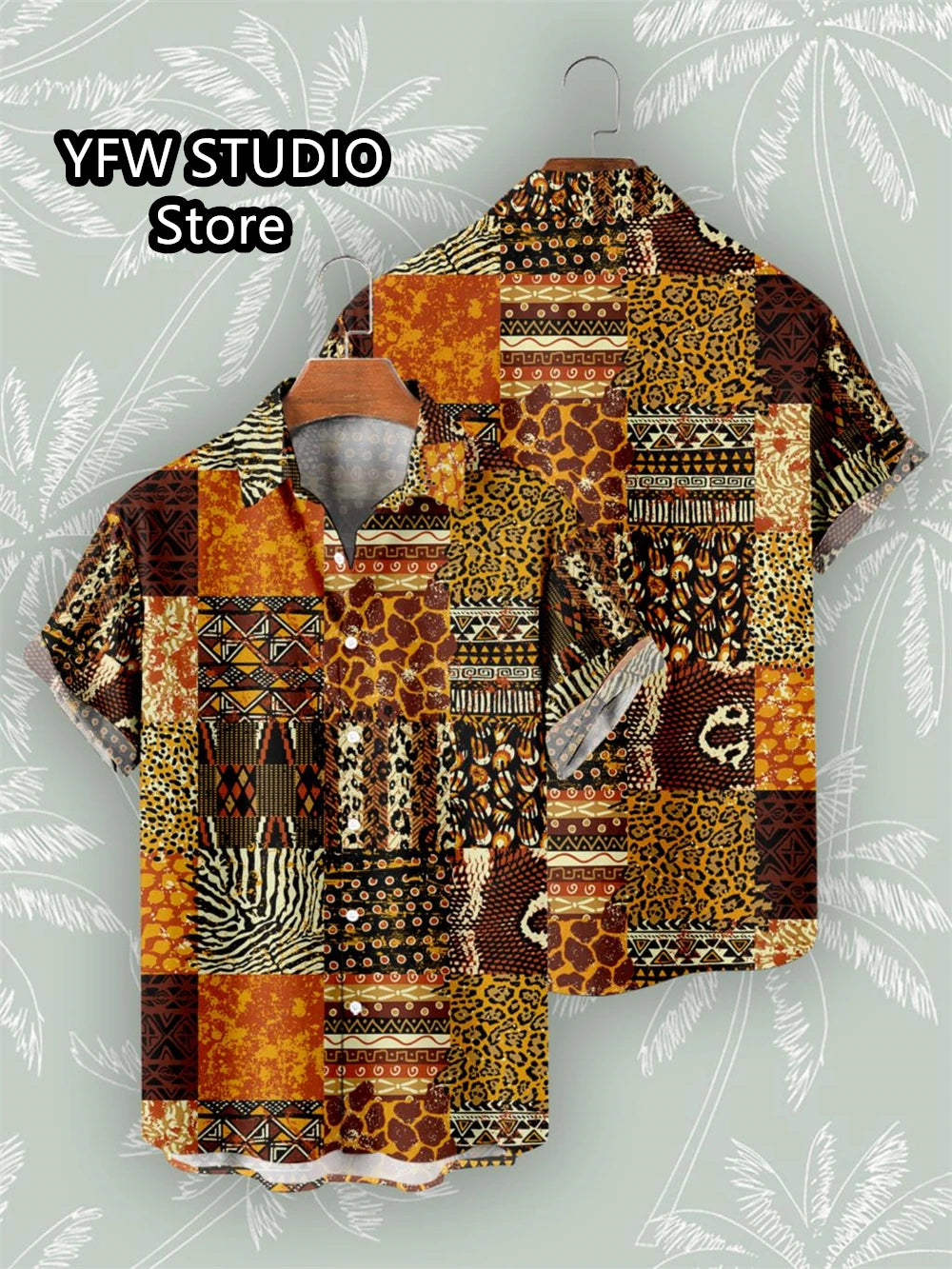 Retro Summer Shirts Short Sleeve Bohemian African Tribe 3D Print Shirts for Men 2025 Casual Hawaiian Beach Social Oversized Tops