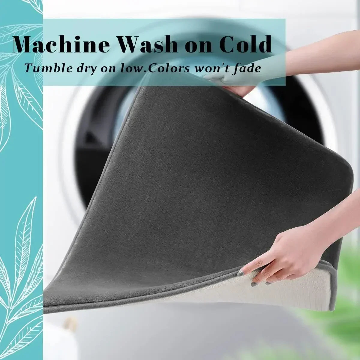 Bath Mat & Bathroom Extra Thick & Soft Memory Foam & Non Slip Super Absorbent Bathroom Rugs Bath Rug for Bathroom Floor