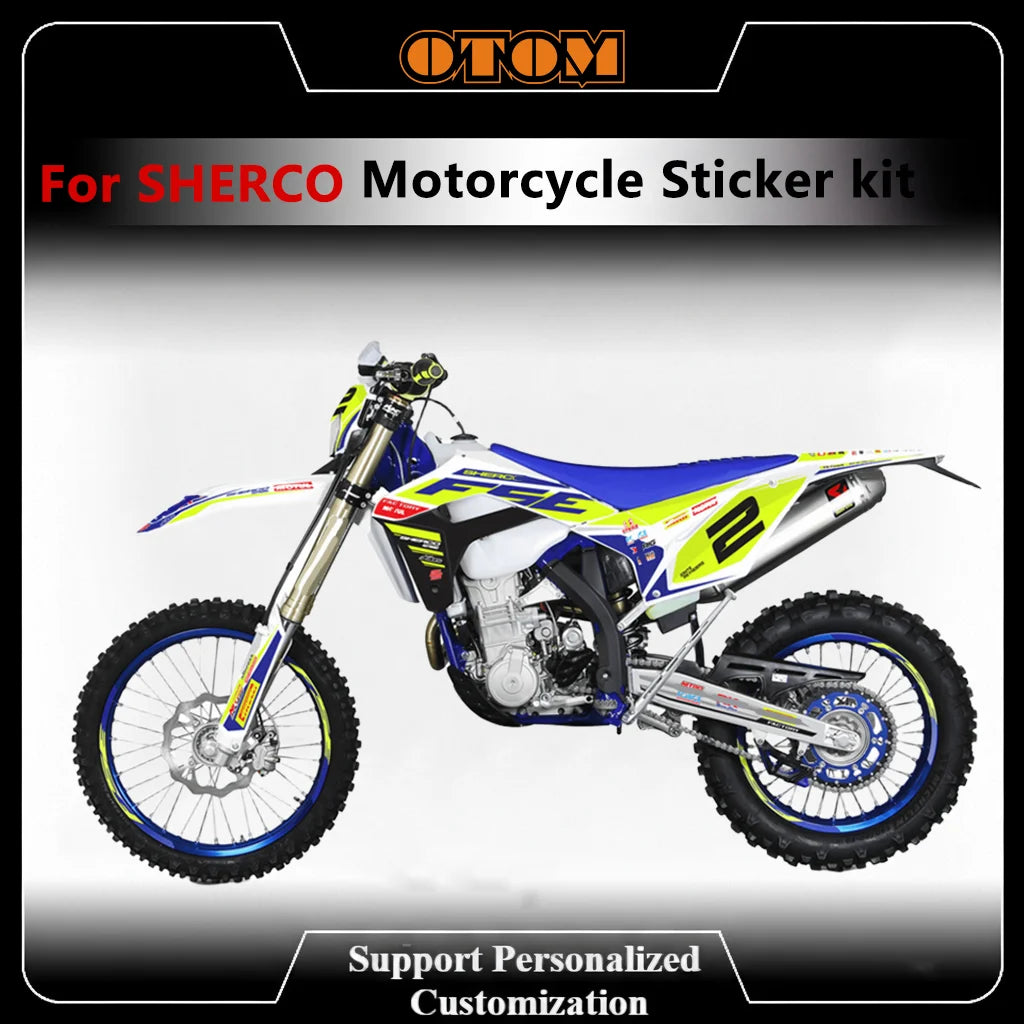 Motorcycle Stickers Background Graphics Decal for SHERCO SE/SEF 2017 2018 2019 2020 2021 Glossy Sticker Kit