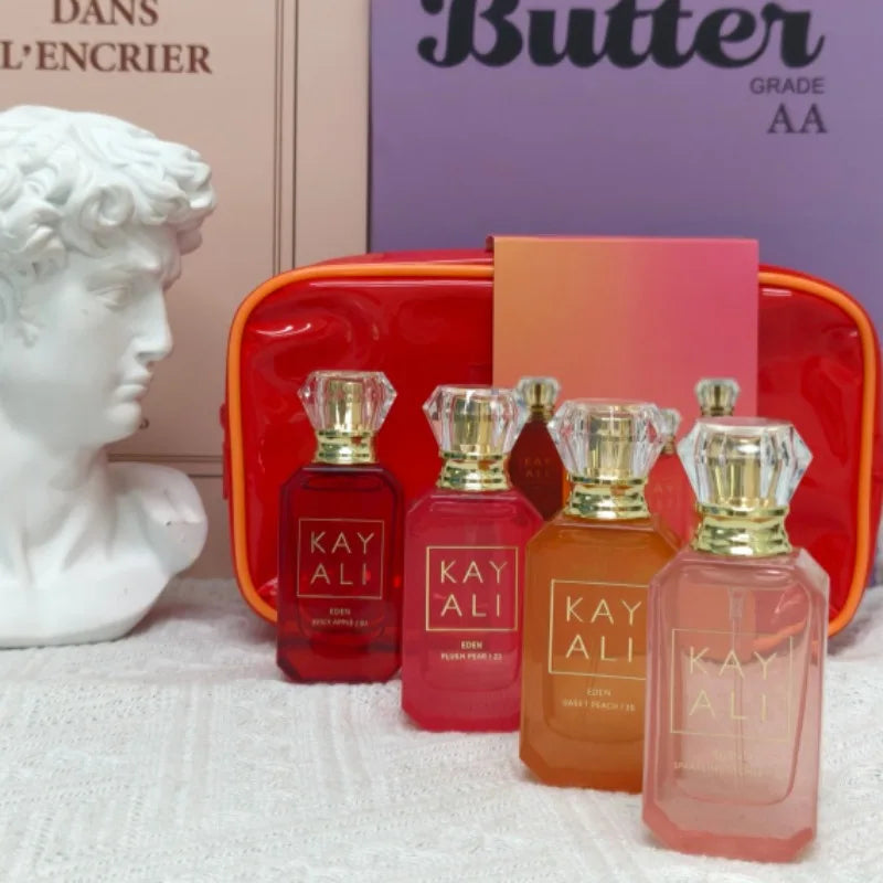 KAYALI 4*10ml Perfume Gift Set Unisex Eau De Parfum Long Lasting Fruity Floral Sweet Luxury Mini Fragrance Collection Scents