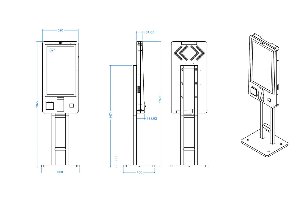 Self Ordering Kiosk Self Order Kiosk Restaurant Waterproof Order Kiosk Pos System Pay Self Service Paymentl Touch Screen