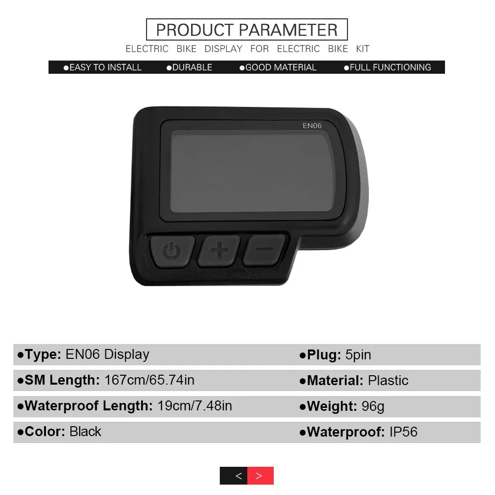 250W-750W Brushless For Electric Bike Controller LCD Panel Scooter EN06 S830 S866 JN Controller 15A 25A WP Plug Square Wave GD06